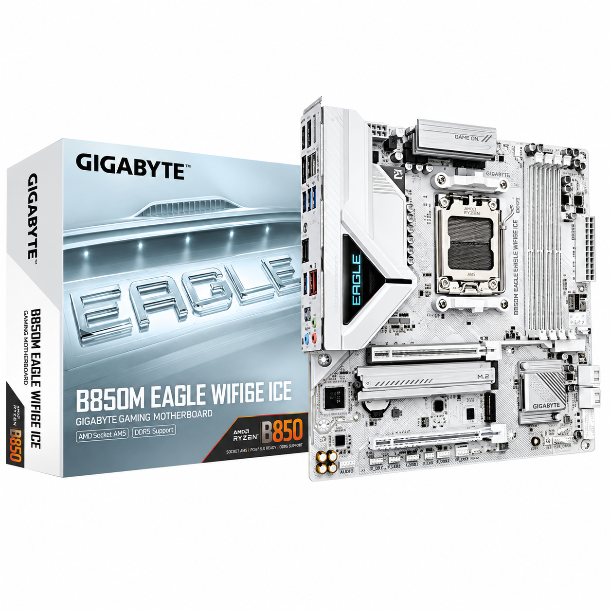 GIGABYTE B850M Eagle WIFI6E Ice Computer Gaming Motherboard