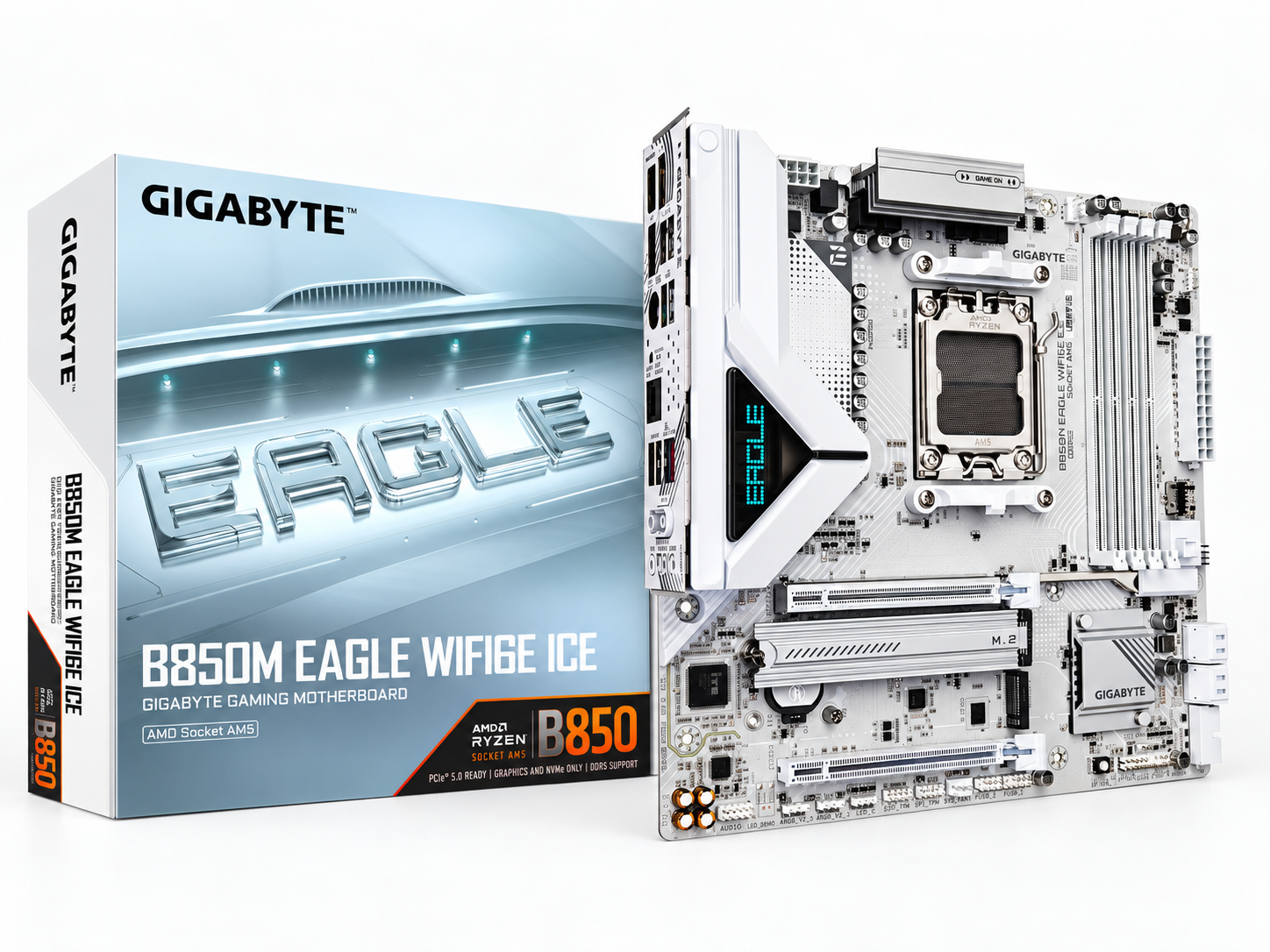 GIGABYTE B850M Eagle WIFI6E Ice Computer Gaming Motherboard